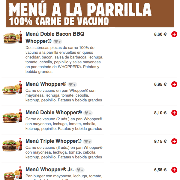 Burger King a domicilio en La Nevera Roja