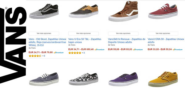 precio de zapatillas vans