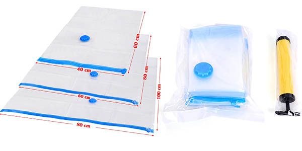 10 bolsas de diferentes tamaños para almacenar ropa al vacío por sólo 9,95€