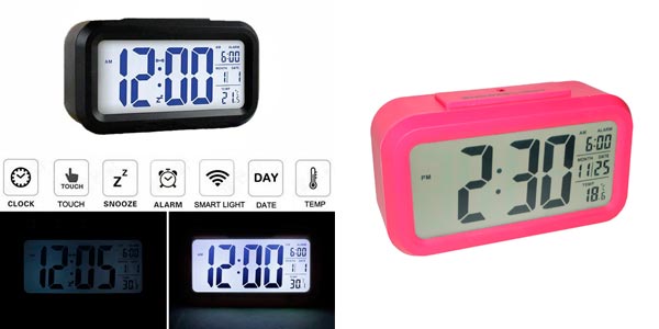 reloj digital mesa de noche