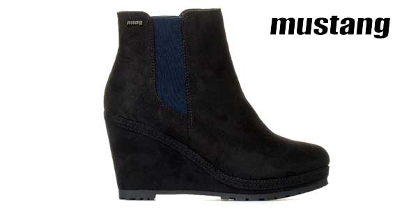 botines mustang mujer negro