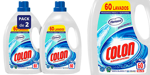 Chollo Pack x2 Detergente líquido Colón con fragancia Nenuco (120