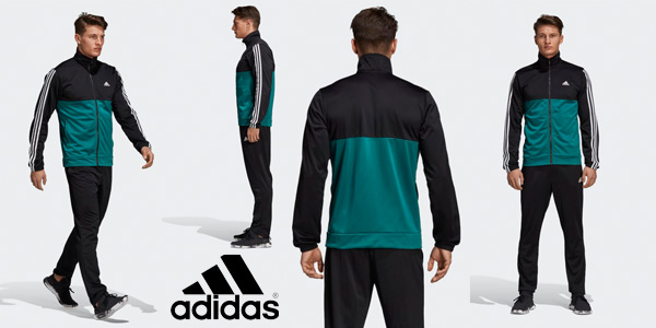 Chollazo Chándal Adidas Back 2Basics 3S TS para hombre por sólo 25,98€ con  cupón de descuento (-60%)