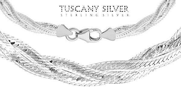 Collar de plata de ley Tuscany Silver 8.11.0913 de 41 cm para mujer chollazo en Amazon