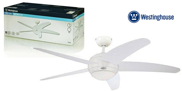 Chollazo Ventilador de techo Westinghouse Bendan con 5 palas por sólo