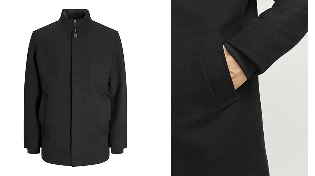 Consigue este elegante abrigo Jack & Jones Wool Coat rebajadísimo con cupón en Amazon ¡64% de descuento!